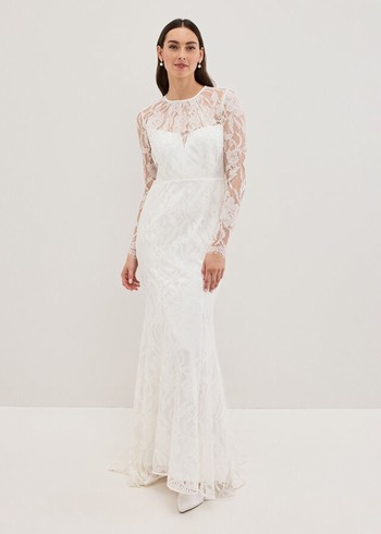 Phase Eight Aneeta Lace Wedding Dress White Australia | HN7615029